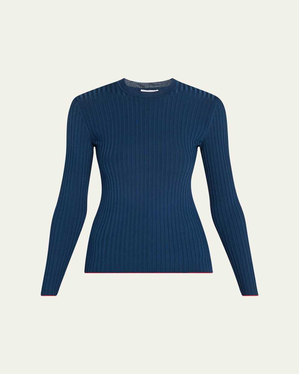 Lightweight Viscose Rib Sweater